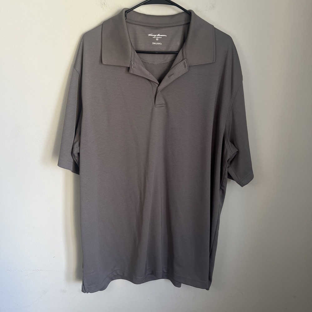 Tommy Armour Size XxLarge Dri-Logic Golf Shirt Polo Collar Short Sleeve Gray EUC